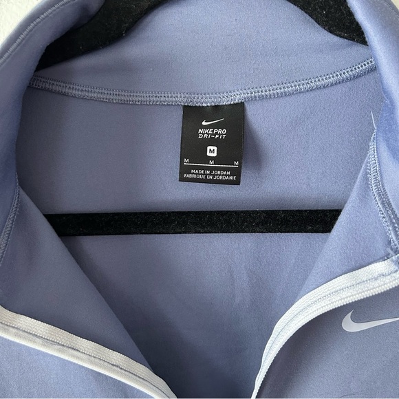Nike Pro Dri-Fit 1/4 Zip Athletic Top Purple Lilac Women's Med Cold Weather - Picture 3 of 6